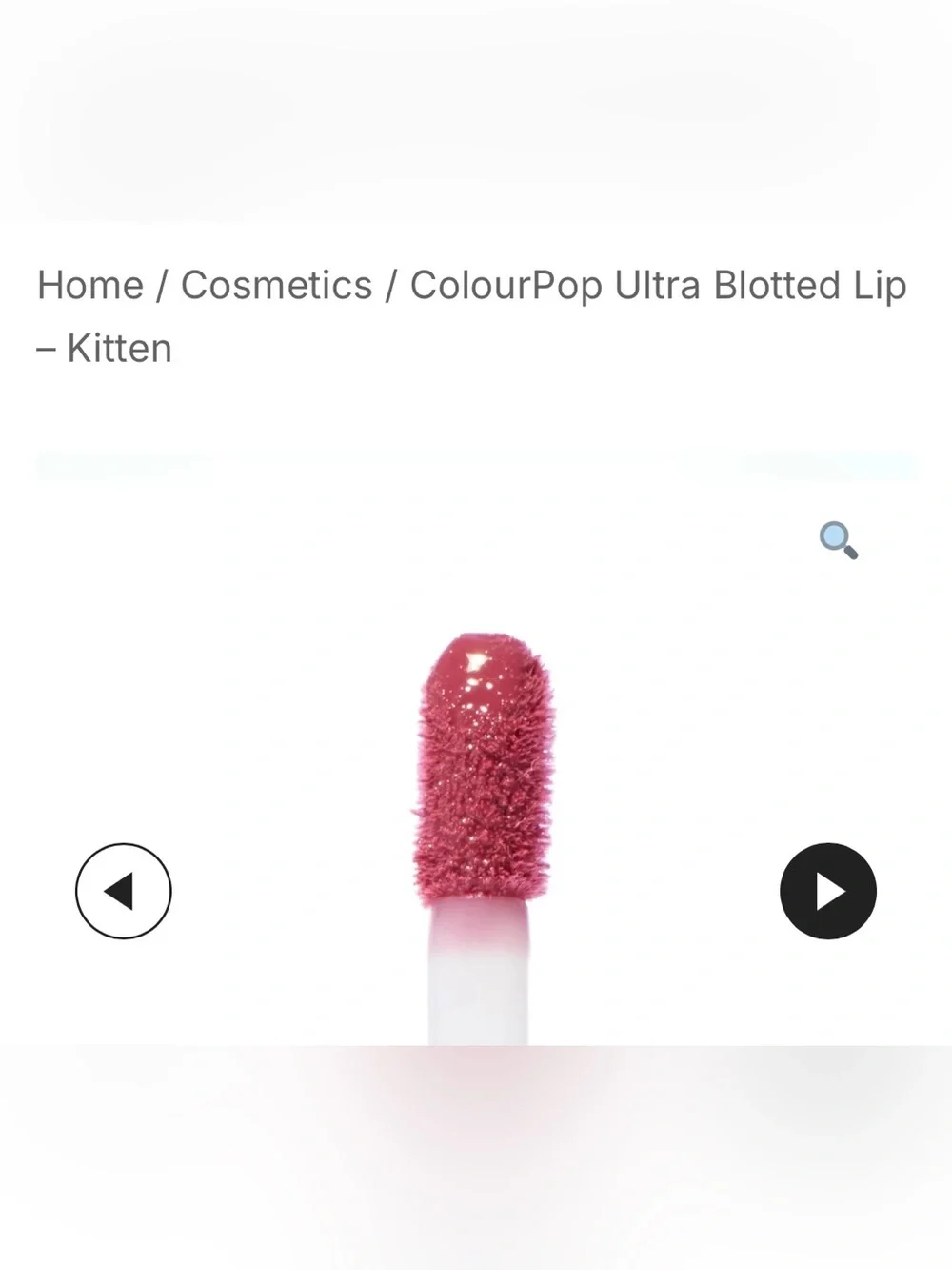 ColourPop Ultra Blotted Lip in KITTEN Liquid Lipstick Med-to-dark Pink NEW inBOX